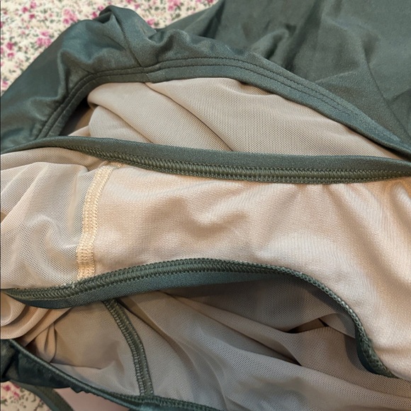 NWT Cacique Swimsuit Lightly Lined No Wire Olive Green Twist Knot One Piece 22 - Picture 10 of 10